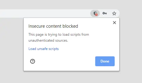 Insecure content