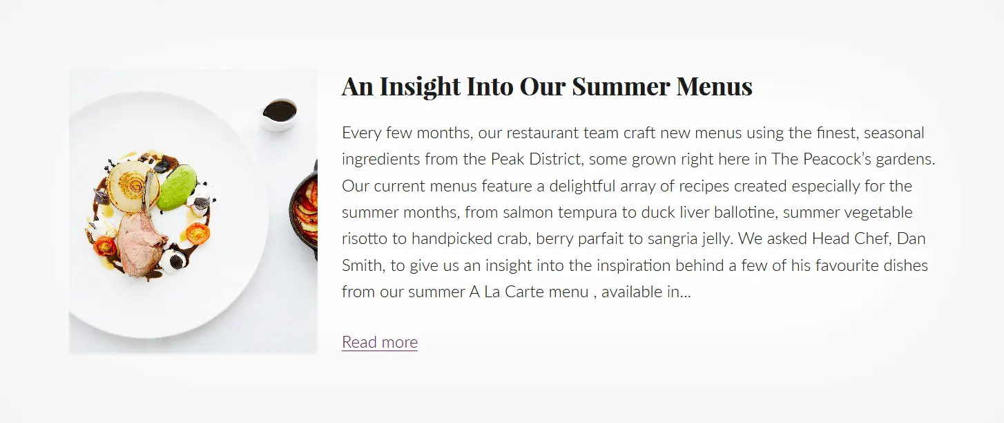 summer menu blog example