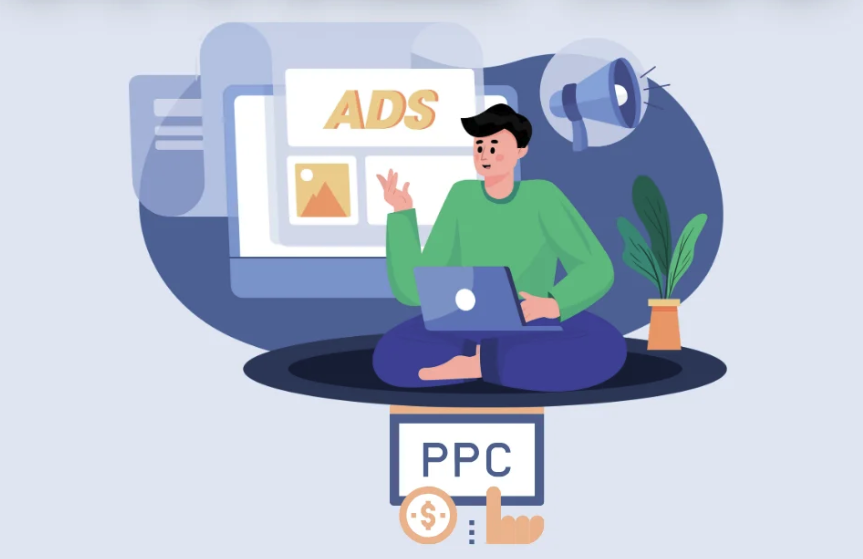 person with google ads advertising 