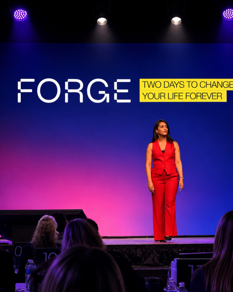 woman speaking at Forge 2026 - we are arise