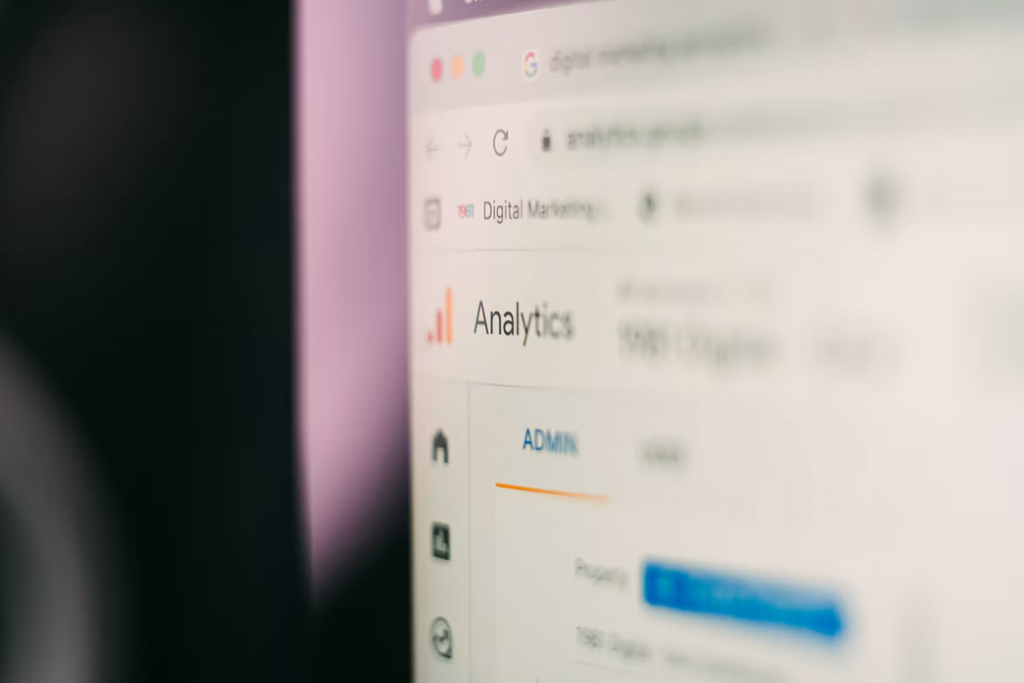 Photo of a screen of a computer on Google Analytics